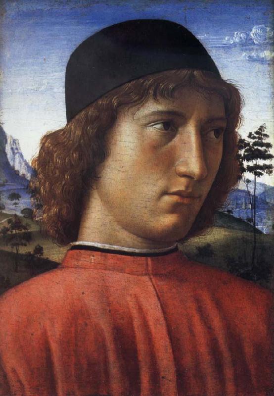 Portrait of a young man in red, Domenico Ghirlandaio